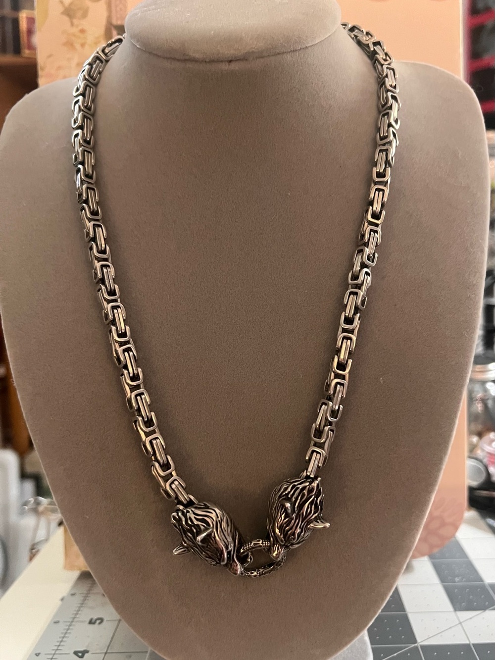 “NORSE”  GLEIPNIR'S HOLD -
STAINLESS STEEL FENRIR
NECKLACE - Picture 7 of 11